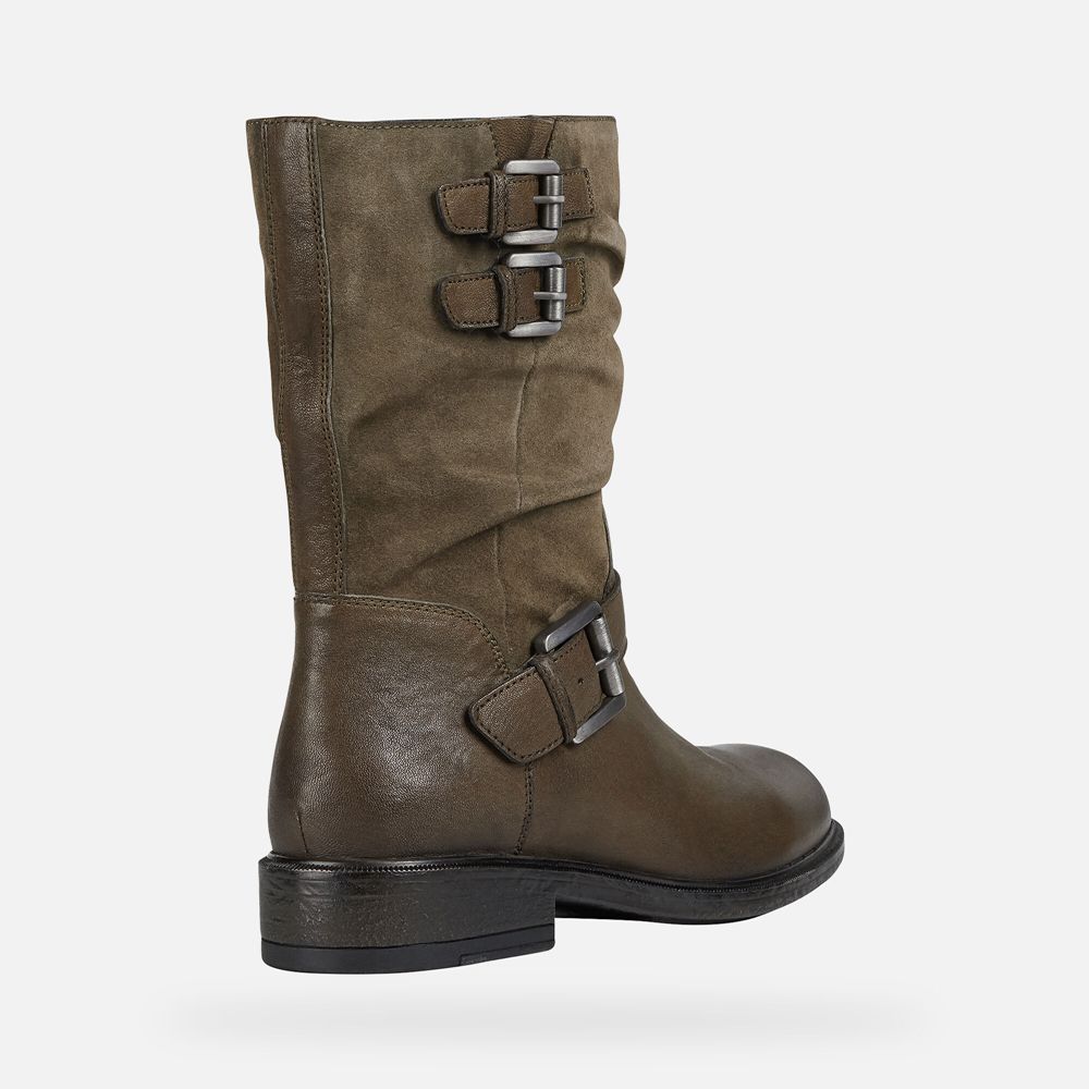 Geox Bayan Ankle Bot Zeytin Yeşili - Catria - XVZ-894257